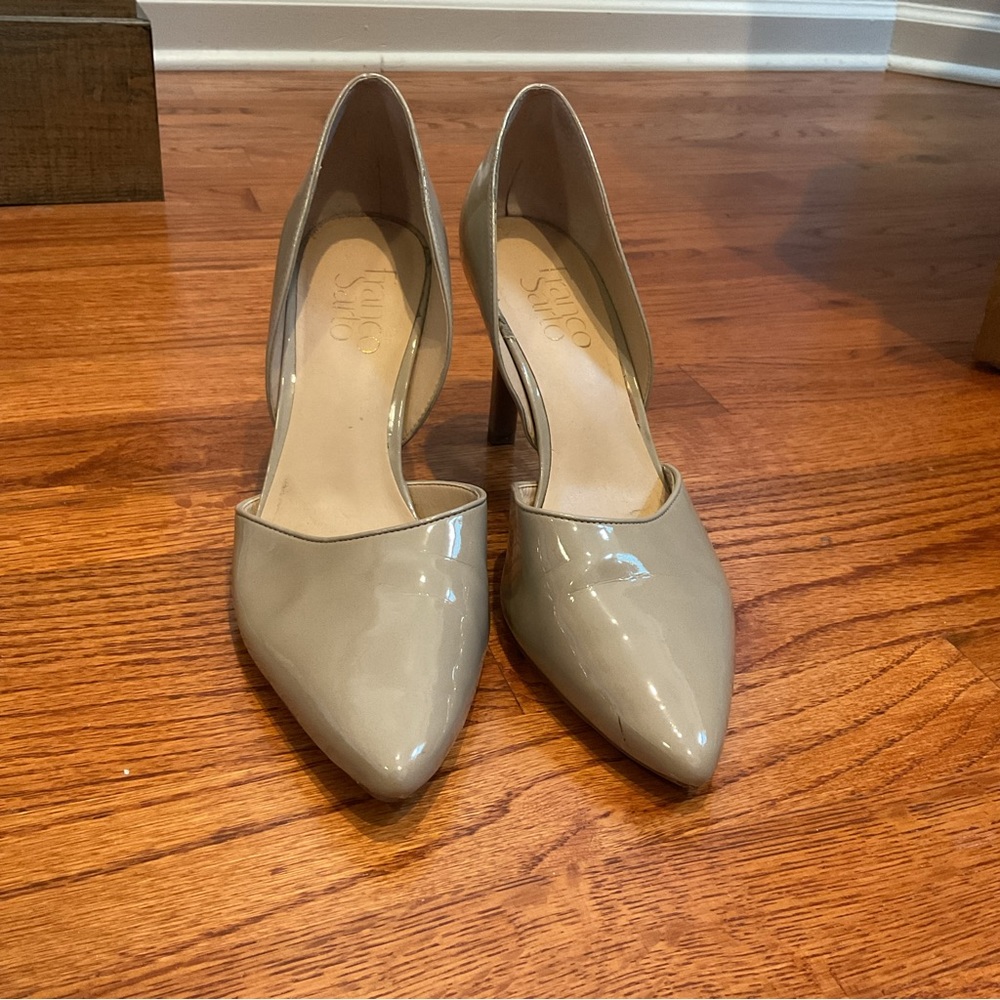 Franco Sarto Women’s Tan Patent Leather Heels - Size 7